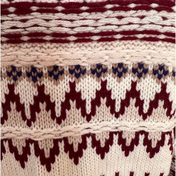 rag & bone Cream and Burgundy Patterned Cardigan - Picture 6 of 8